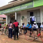 Treffpunt der Life Cyclers Uganda bei Maintanence Palace