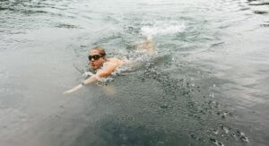 Elijah Wootton Swimming at the Kyaninga Triathlon 2024